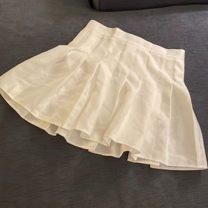 White tennis skirt